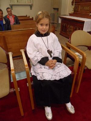 Een helper van de pastoor of pater